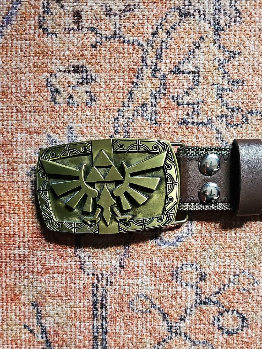 Vintage Gold Triforce Hylian Shield Belt Buckle  Waist 36-38